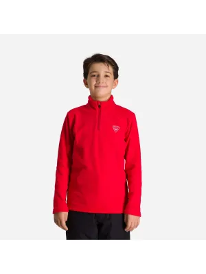 Bluza narciarska chłopięca Rossignol Boy 1/2 Zip Fleece czerwony