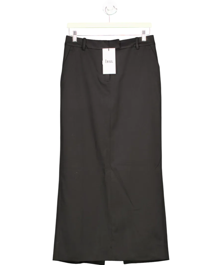 BOA Black Double Waistband Relaxed Maxi Skirt UK S