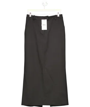 BOA Black Double Waistband Relaxed Maxi Skirt UK S