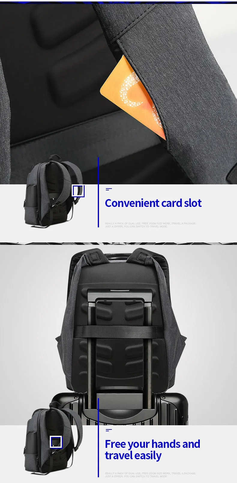 BOPAI™ Anti-Theft 17 inch Laptop Travel Backpack (USB Port)-A0006