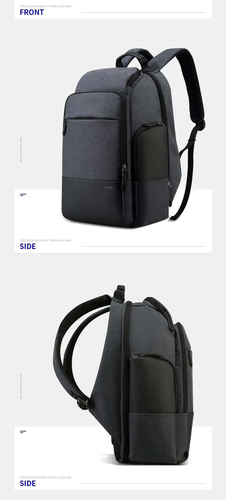 BOPAI™ Anti-Theft 17 inch Laptop Travel Backpack (USB Port)-A0006