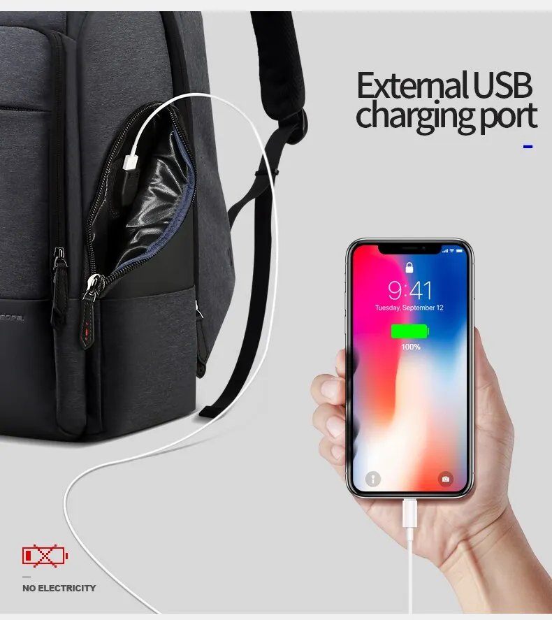 BOPAI™ Anti-Theft 17 inch Laptop Travel Backpack (USB Port)-A0006