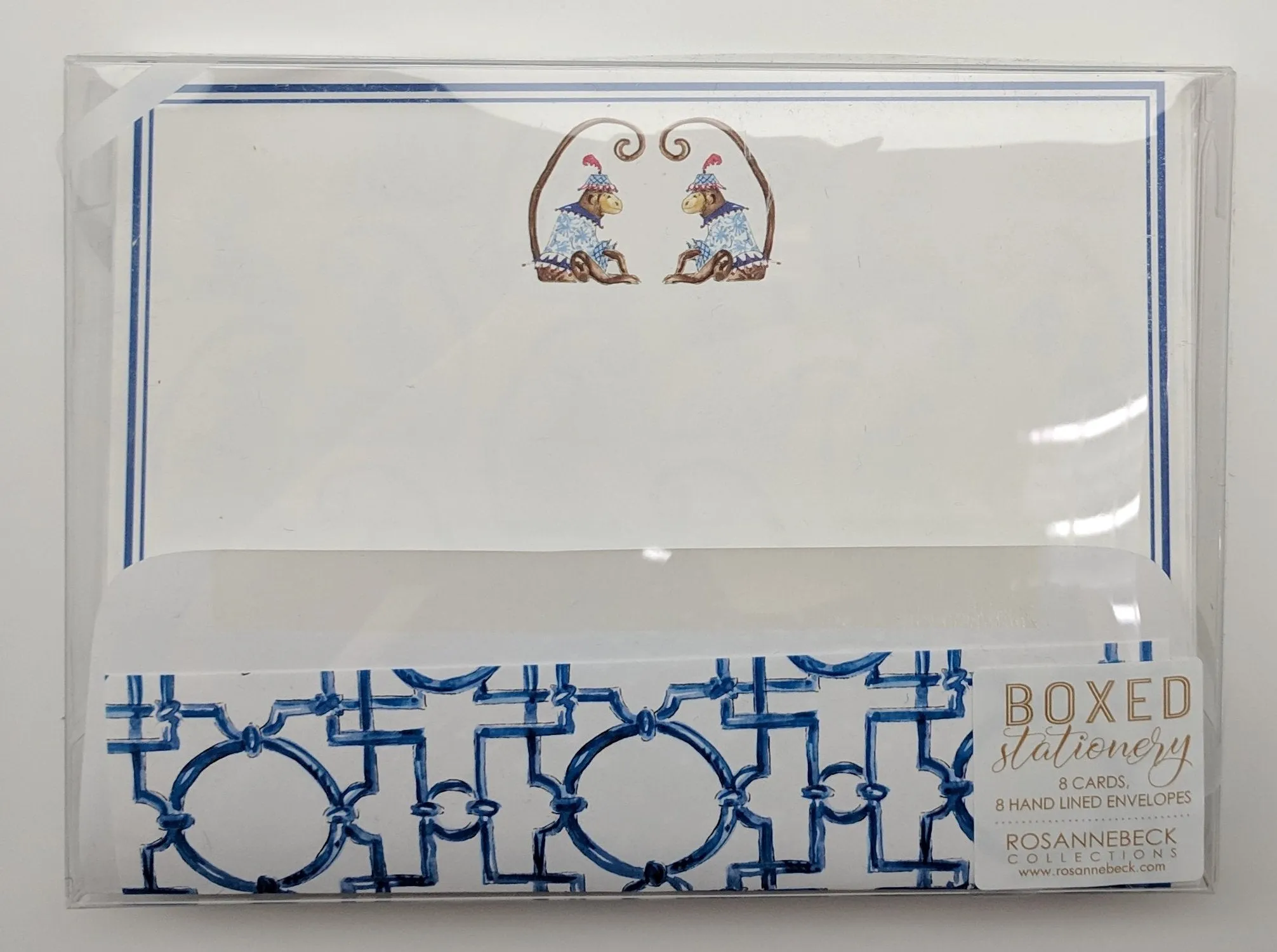 BOXED NOTE CARDS - RAB - DUO MONKEY NOTE CARDS SET OF 8
