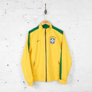Brazil Football Nike Tracksuit Top Jacket - Yellow - M