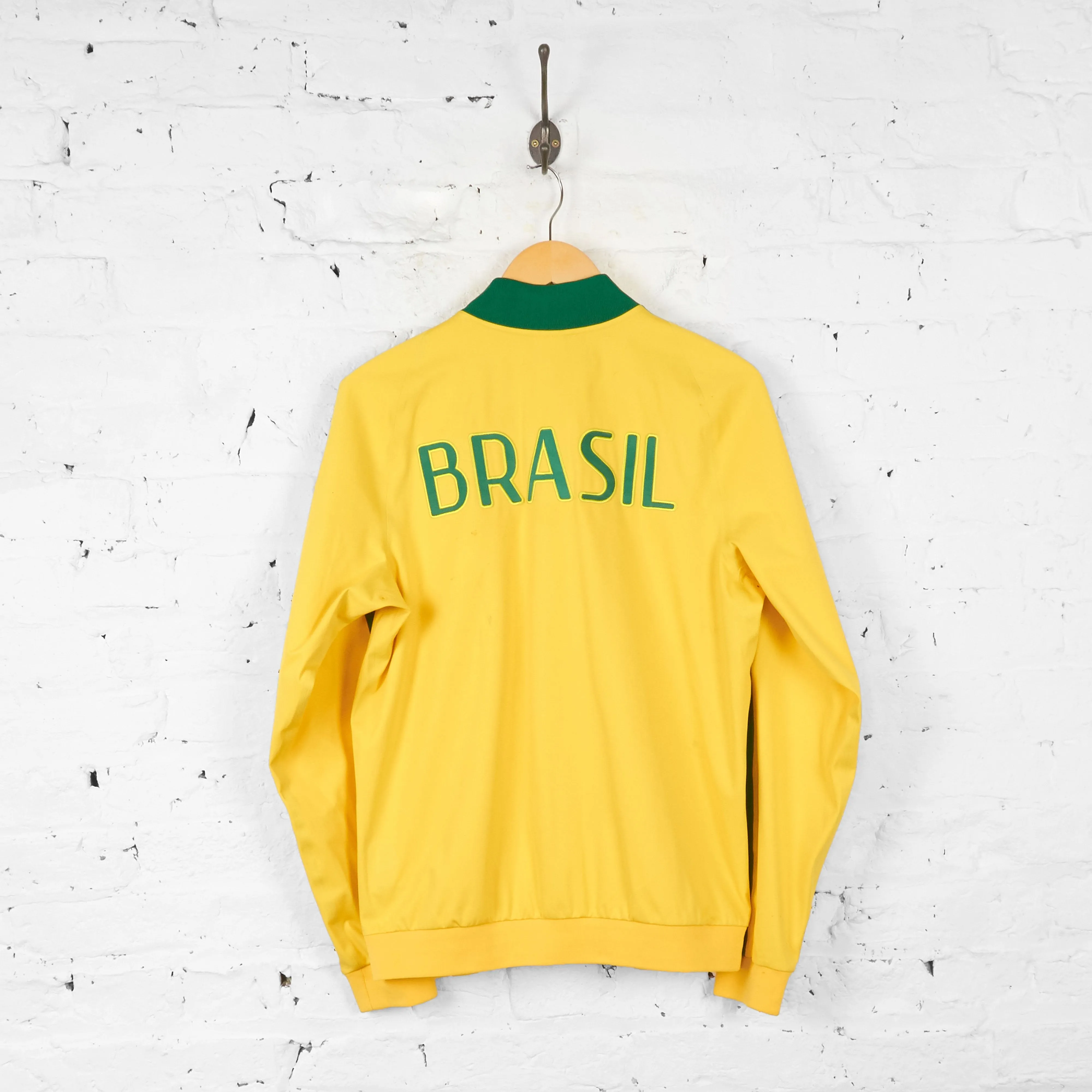 Brazil Football Nike Tracksuit Top Jacket - Yellow - M