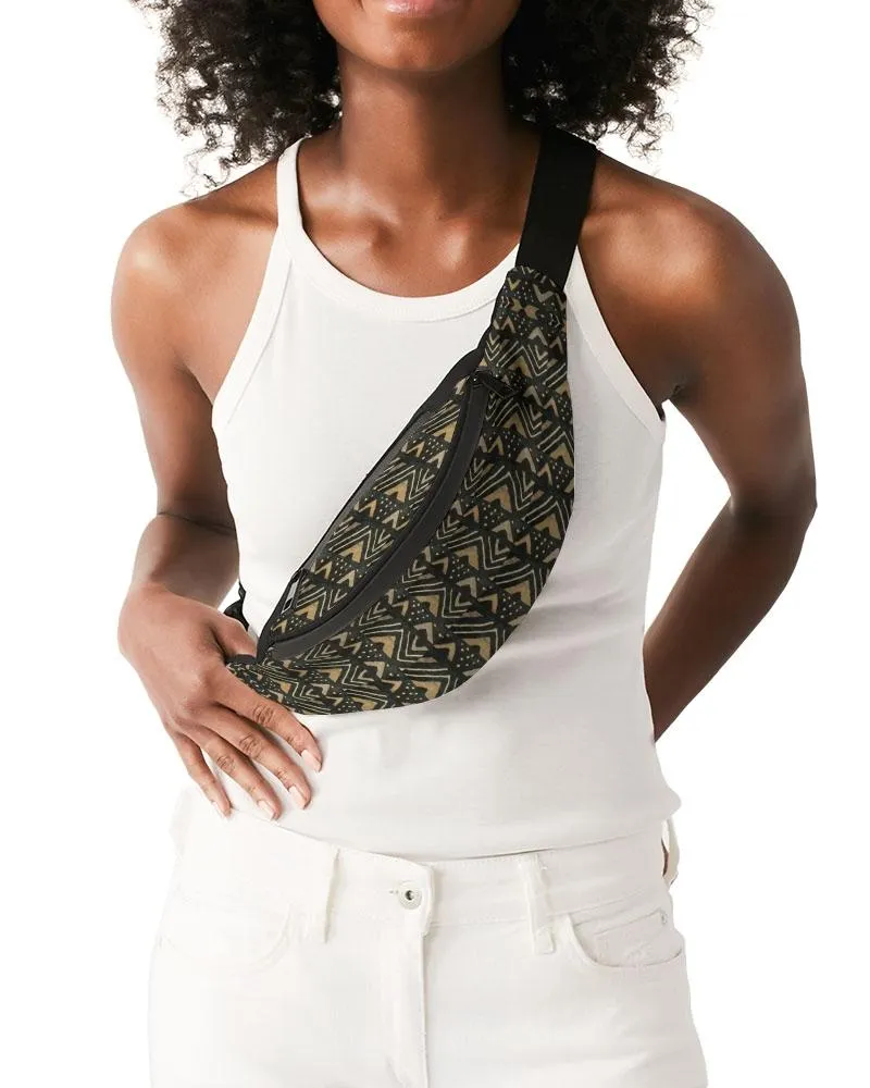 Brown Bogolan African Print Crossbody Sling Bag