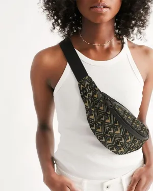 Brown Bogolan African Print Crossbody Sling Bag