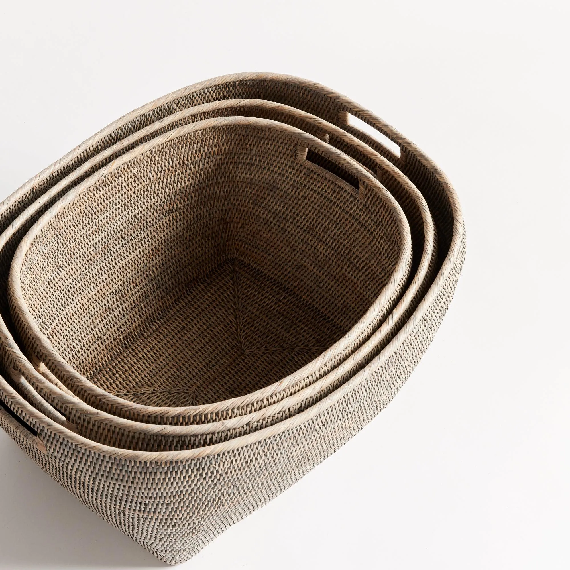 Burma Rattan Family Baskets, Set Of 3