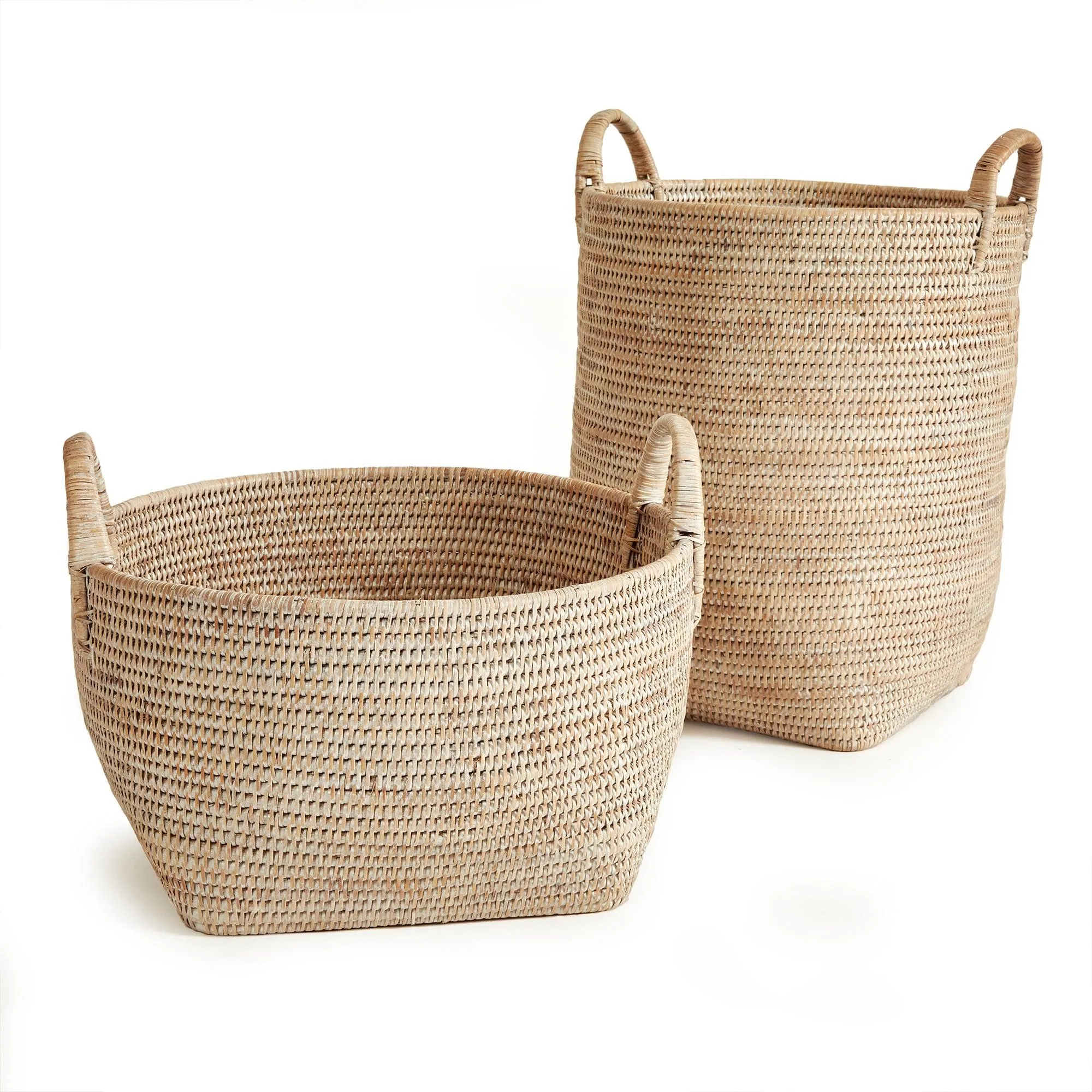 Burma Rattan Orchard Baskets, Set Of 2