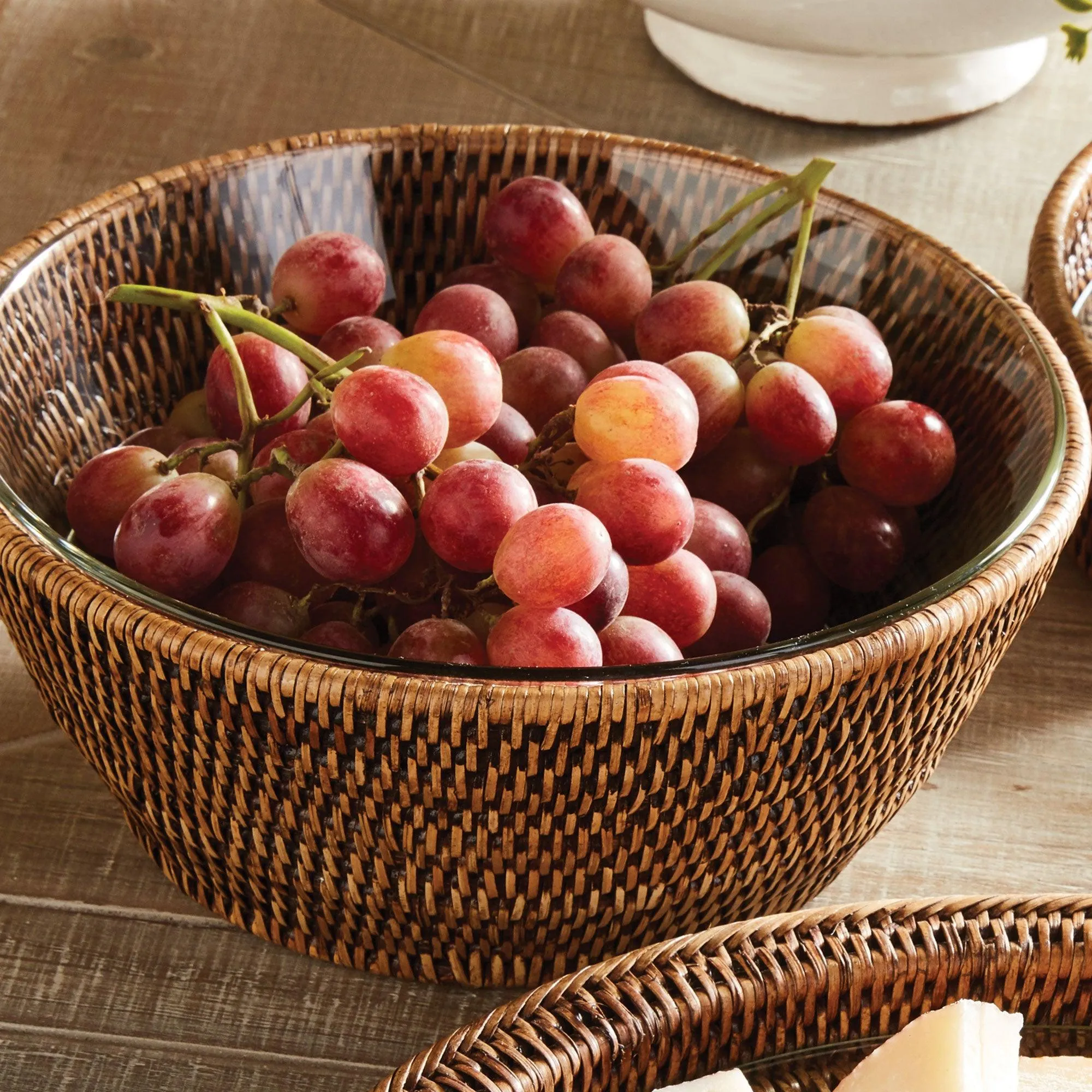 Burma Rattan Serving Bowl 10.75"