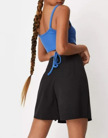 Button Up Slit Divider Skirt