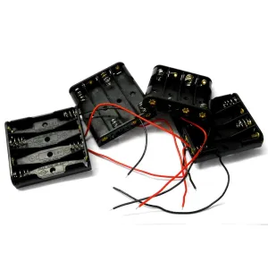 C1203-2V2 RC Battery Holder Case Box Pack 4 x AAA No End 10cm Wire Pack of 4