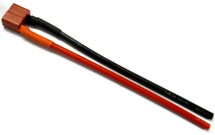 C9005F RC Female T-Plug w 14 AWG Battery Silicone Wire