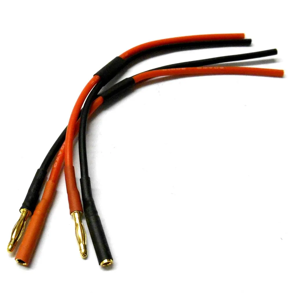 C9015C RC 2mm Gold Bullet Battery Connector Cable 20AWG 10cm Male Female 1 Set