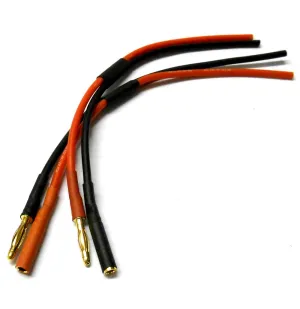 C9015C RC 2mm Gold Bullet Battery Connector Cable 20AWG 10cm Male Female 1 Set