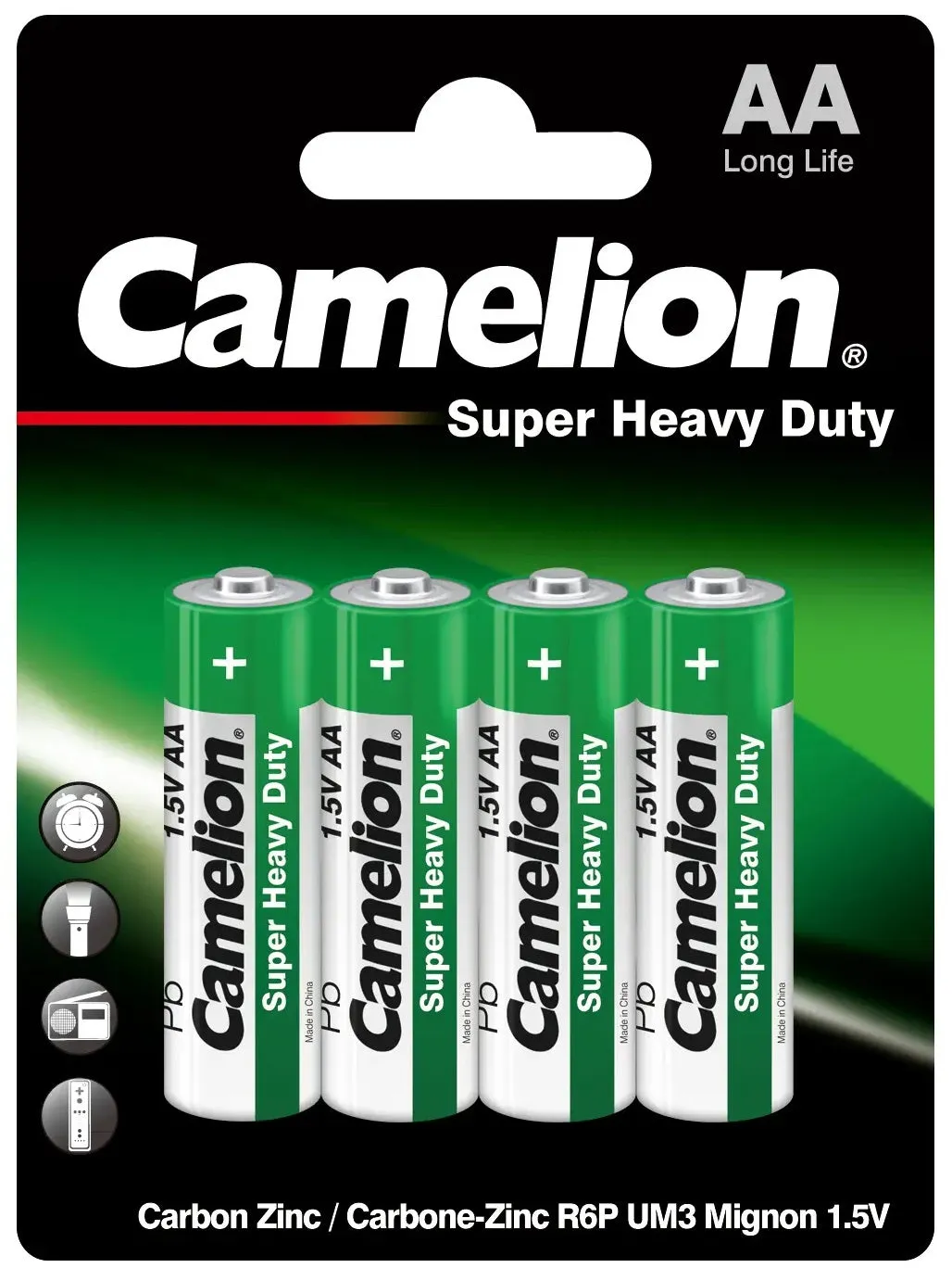 CAMELION AA SUPER HEAVY DUTY BATTERY - 4 PACK