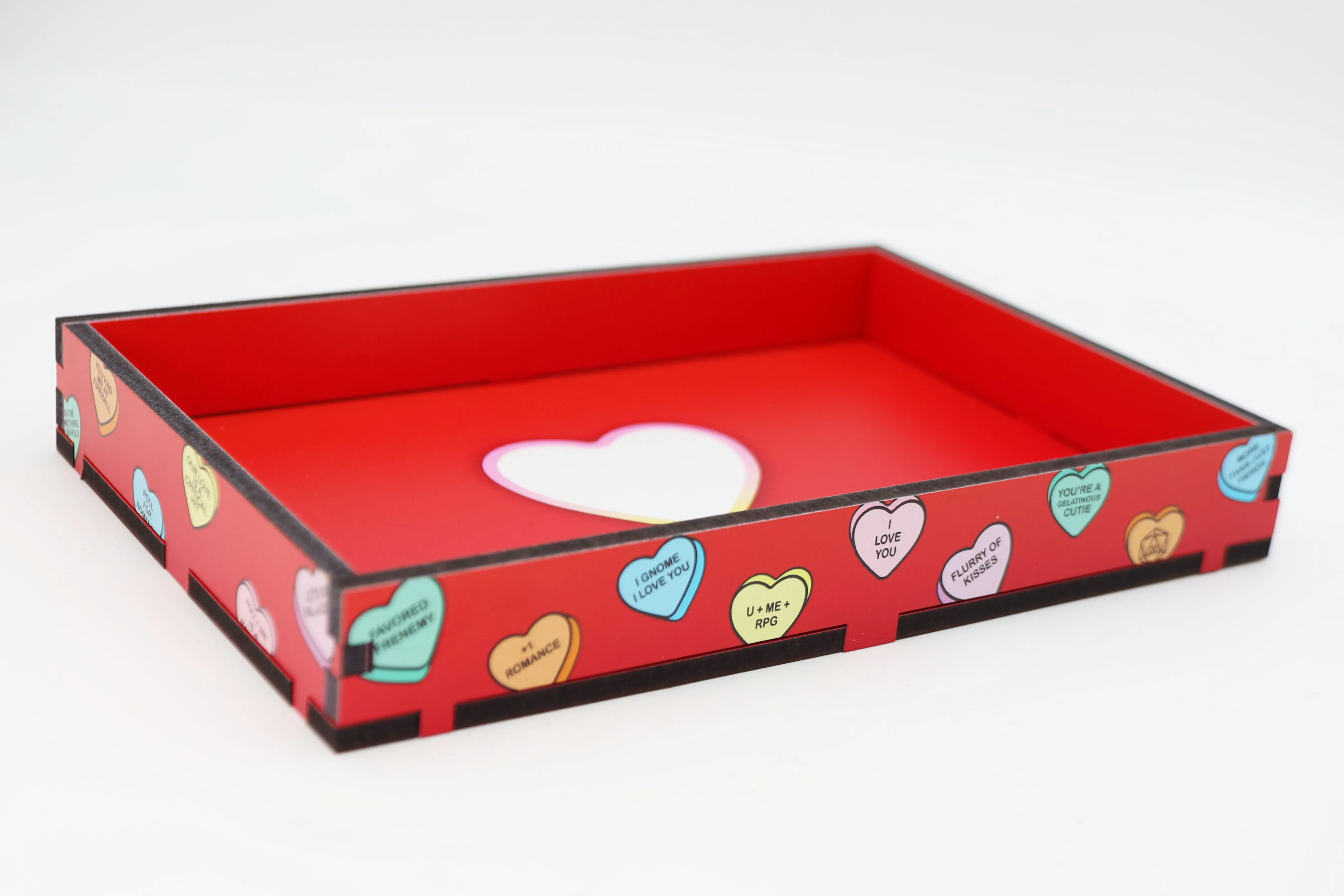 Candy Hearts Chromatic Dice Tray