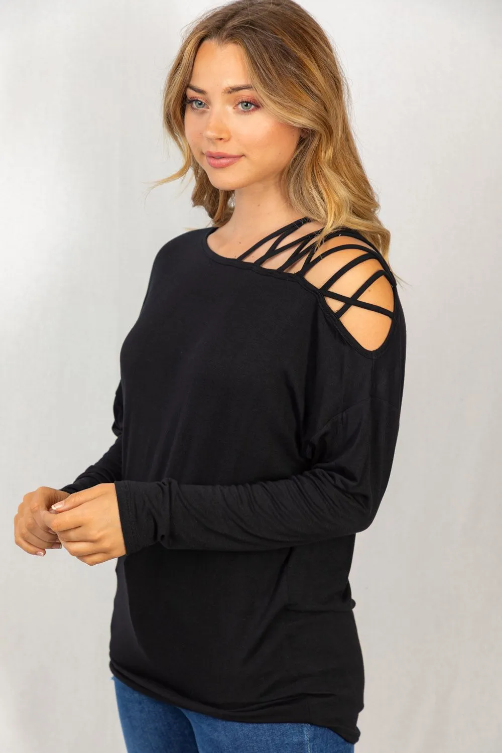 Can't Stop The Feeling Long Sleeve Top-2 Colors Available