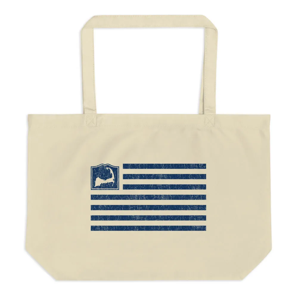 Cape Cod Flag Large Tote Bag