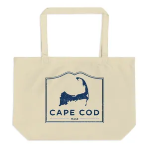 Cape Cod Mass Large Tote Bag Vintage Look