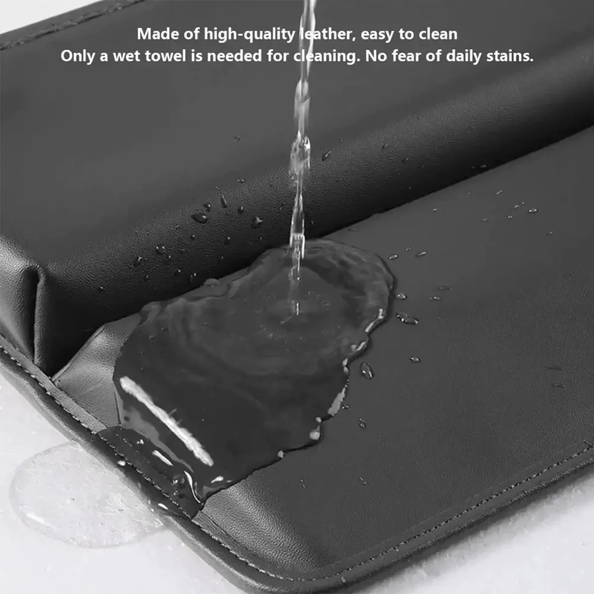 Car Seat Gap Filler Organizer, Custom-Fit For Car, Multifunctional PU Leather Console Side Pocket Organizer for Cellphones, Cards, Wallets, Keys WAAC226
