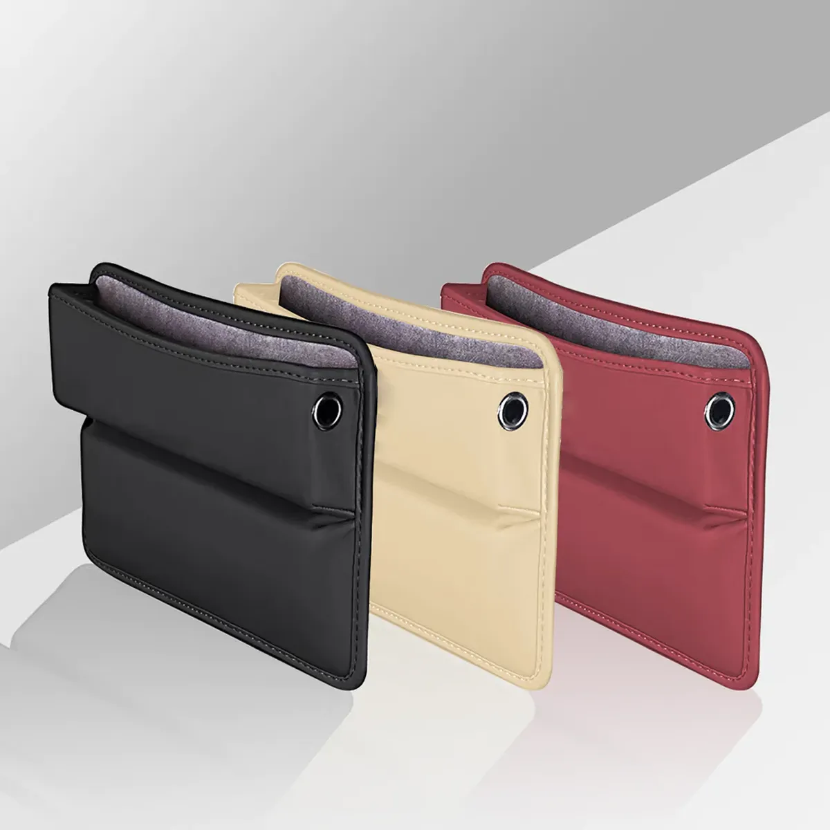 Car Seat Gap Filler Organizer, Custom-Fit For Car, Multifunctional PU Leather Console Side Pocket Organizer for Cellphones, Cards, Wallets, Keys WALR226
