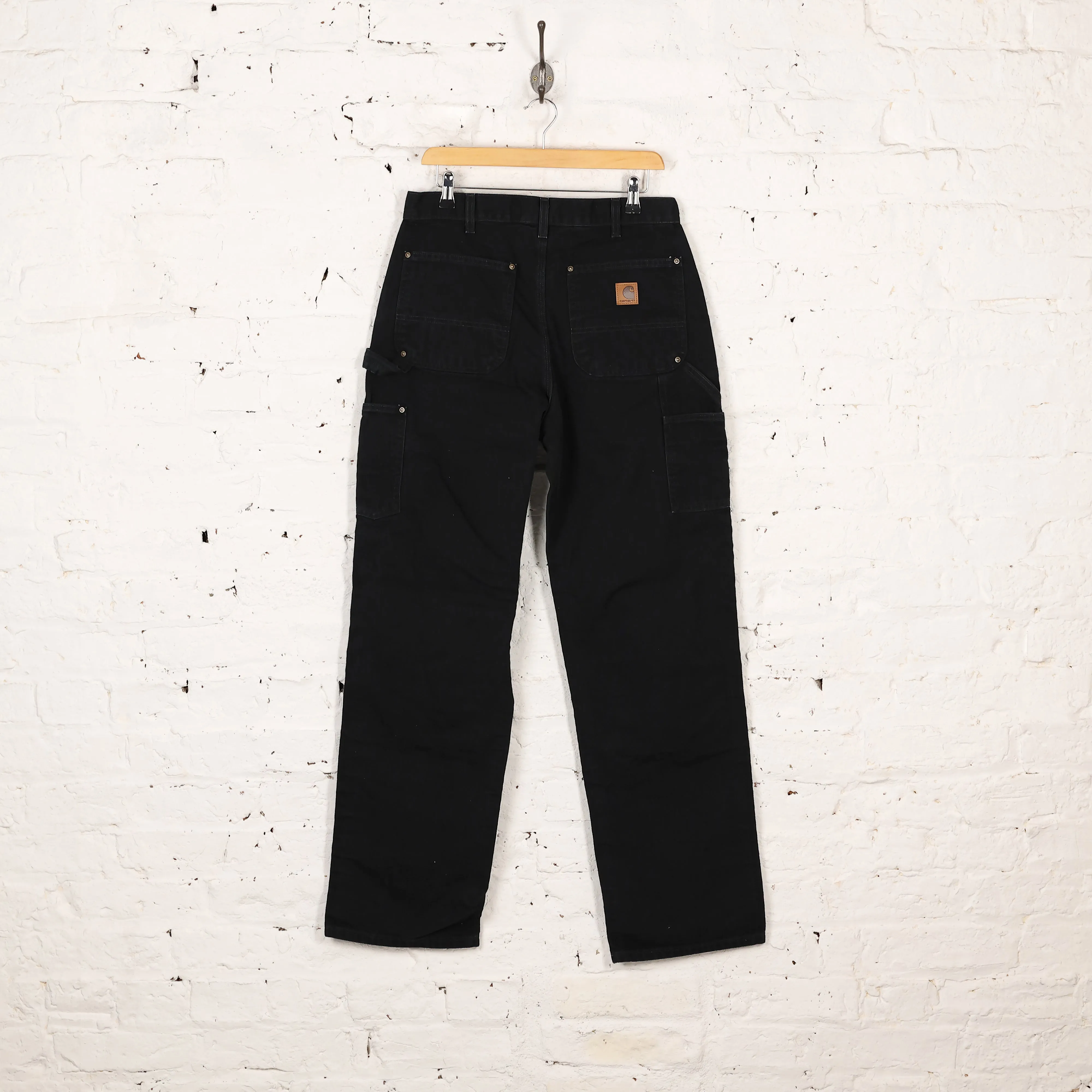 Carhartt Double Knee Dungaree Fit Work Pants - Black - M