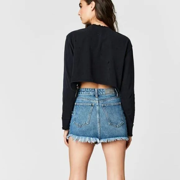 CARMAR Odessa Colin Double Zip Front Cotton Denim Mini Skirt Women's 27