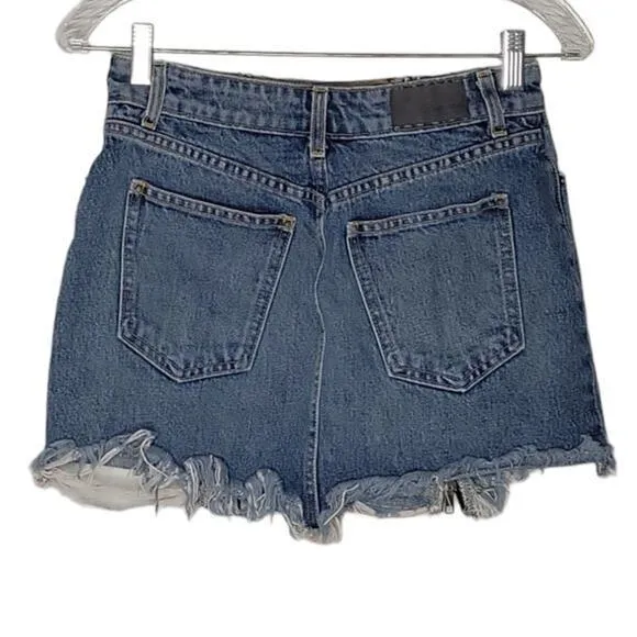 CARMAR Odessa Colin Double Zip Front Cotton Denim Mini Skirt Women's 27