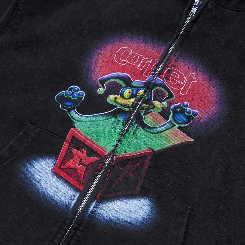 Carpet Company Jack Double Zip Hoodie Washed Black