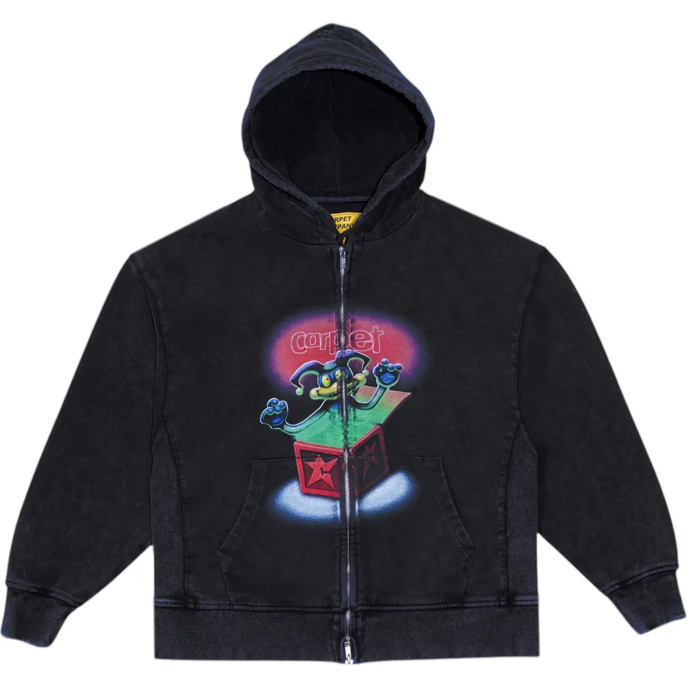 Carpet Company Jack Double Zip Hoodie Washed Black