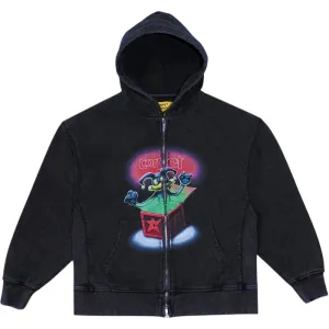Carpet Company Jack Double Zip Hoodie Washed Black