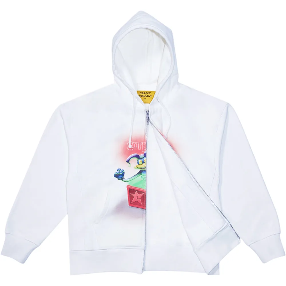 Carpet Company Jack Double Zip Hoodie White