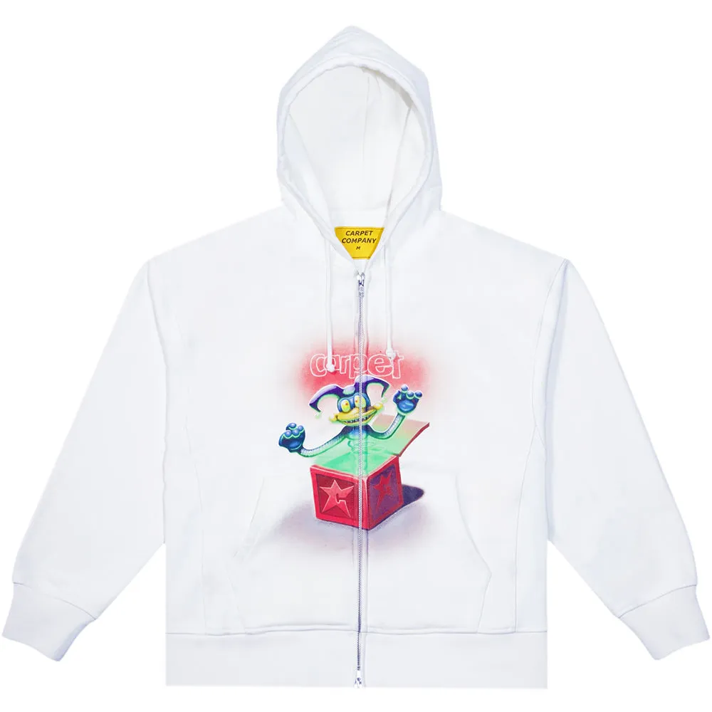 Carpet Company Jack Double Zip Hoodie White