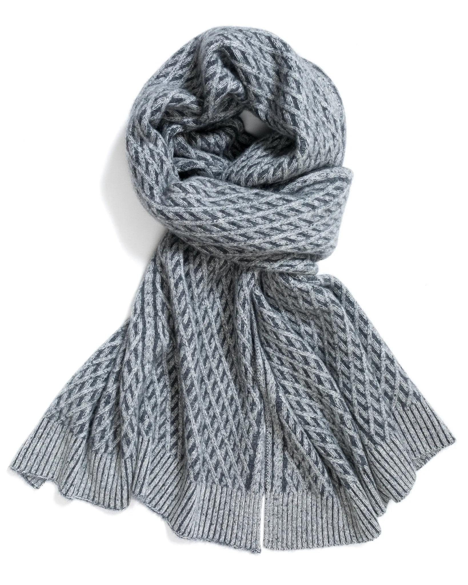 Cashmere Lattice Shawl/ Scarf