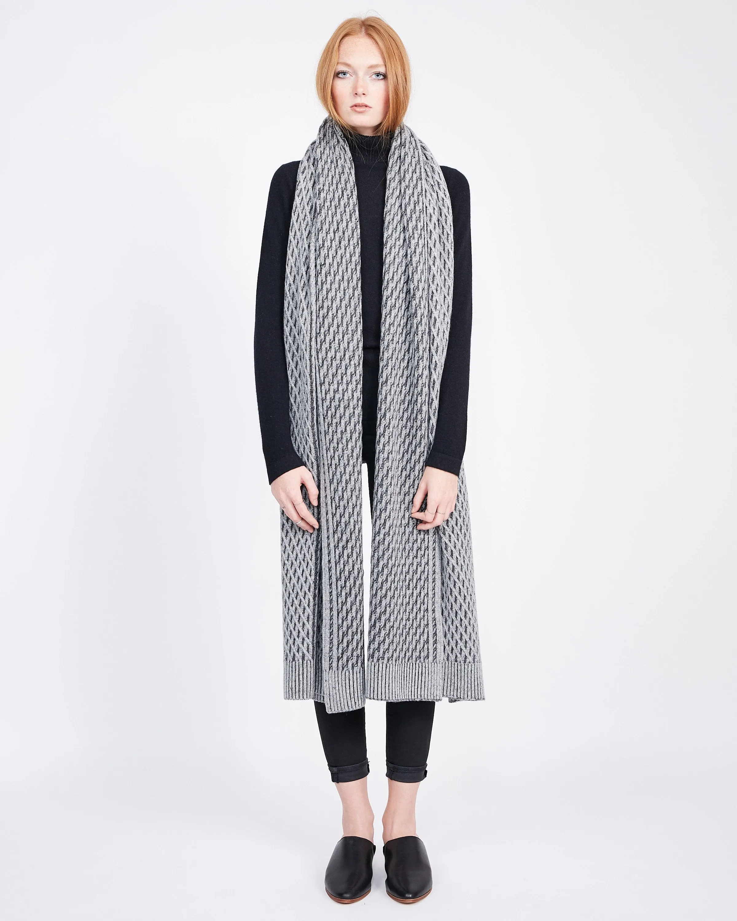 Cashmere Lattice Shawl/ Scarf