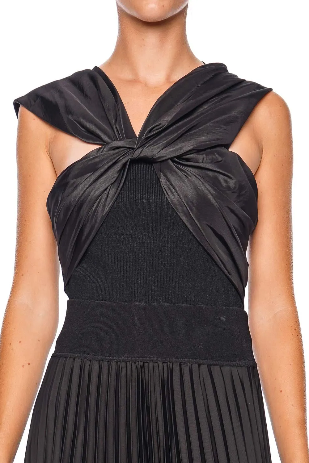 Celiana Black Knit Combo Top