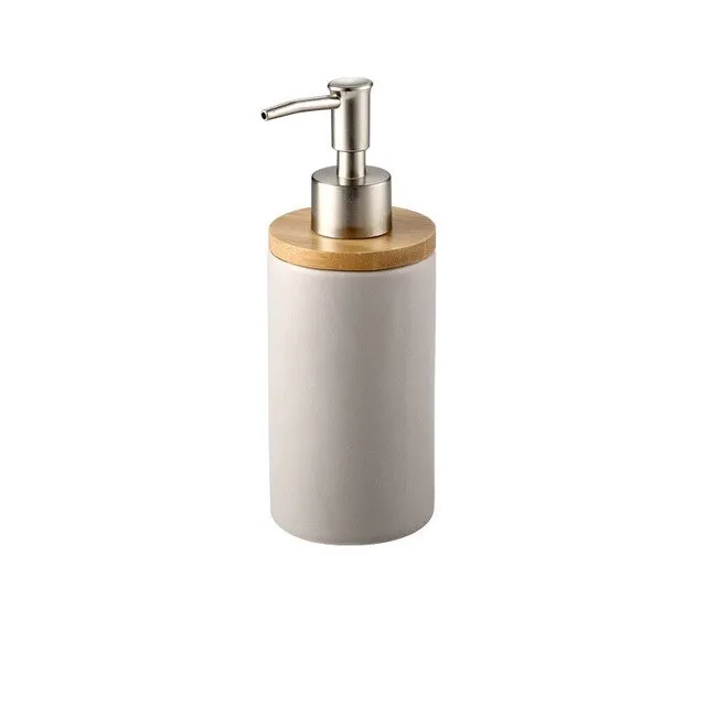 Ceramic Bamboo Bathroom Accessories Set I Toothbrush Holder I SPAFAIR