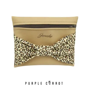 Cheetah Zip Bow Bag