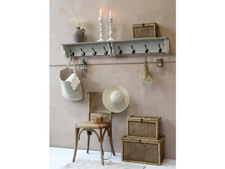 Chic Antique Bokse i rattanflet sæt af 3
