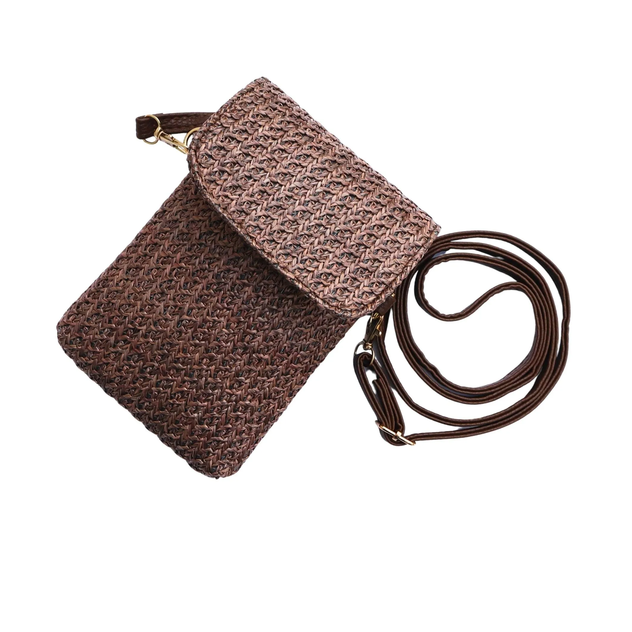 Chic Rattan Crossbody Purse