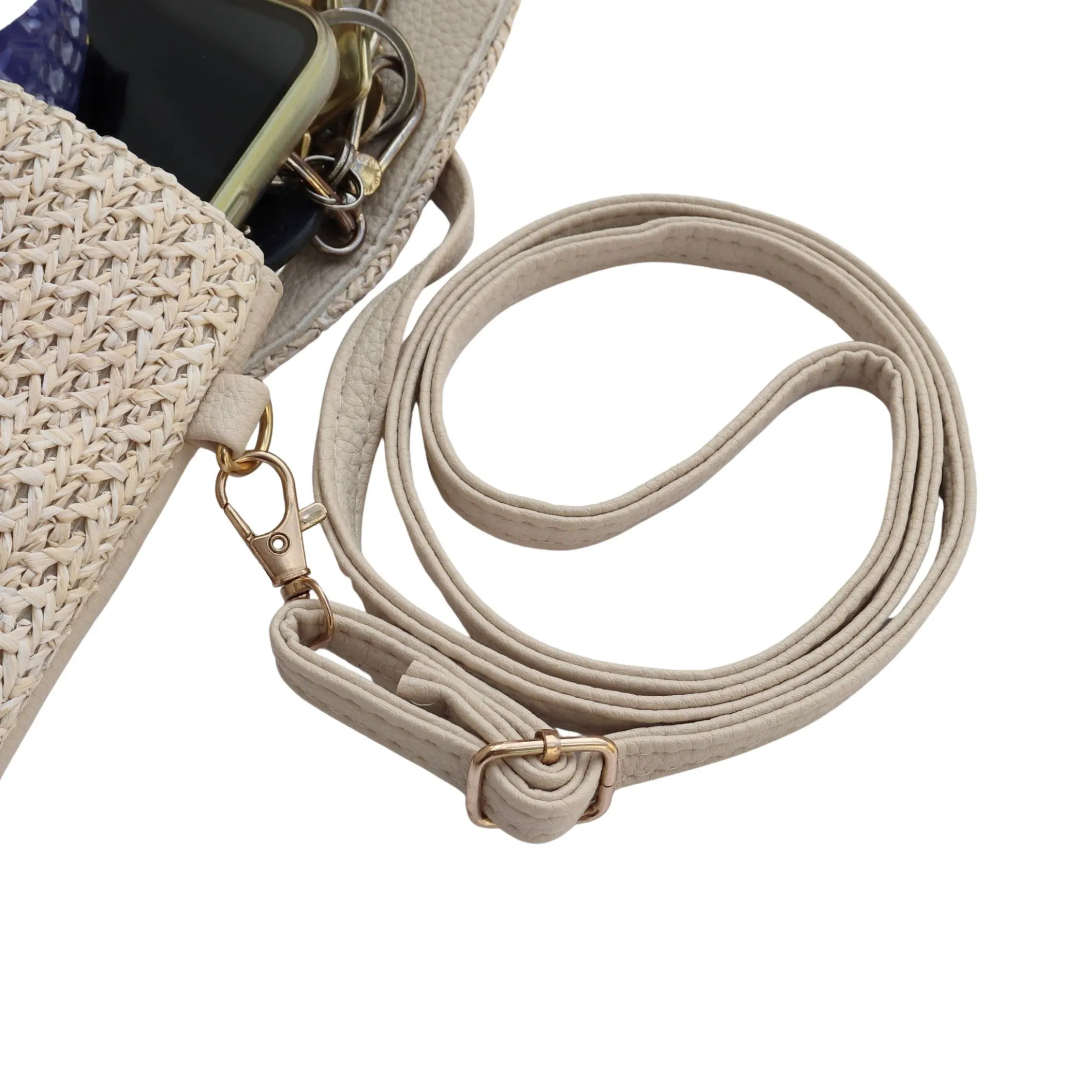 Chic Rattan Crossbody Purse