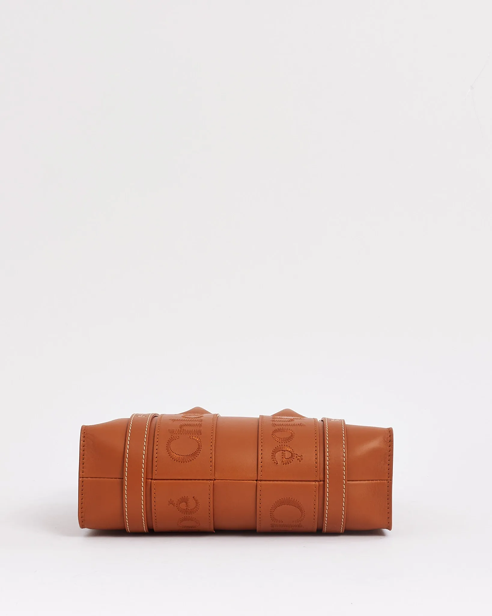 Chloé Tan Leather Small Woody Tote Bag with Strap