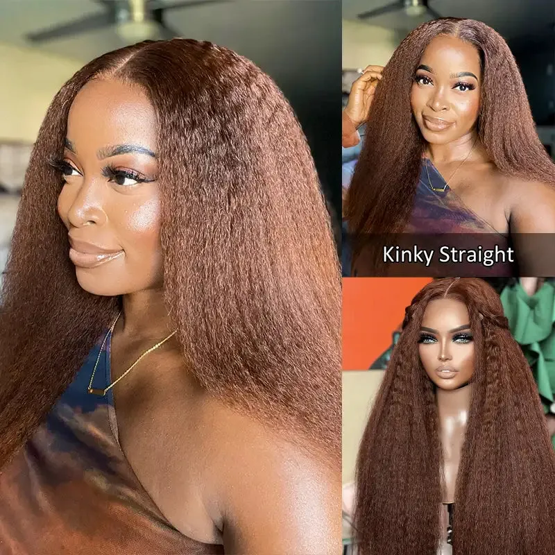 Chocolate Brown Upgrade Invisi-Strap Snug Fit 360 Skin Lace Wig Pre-Cut Lace  & Pre-Bleached Knots Cozy Glueless Wig Ashimary Human Hair