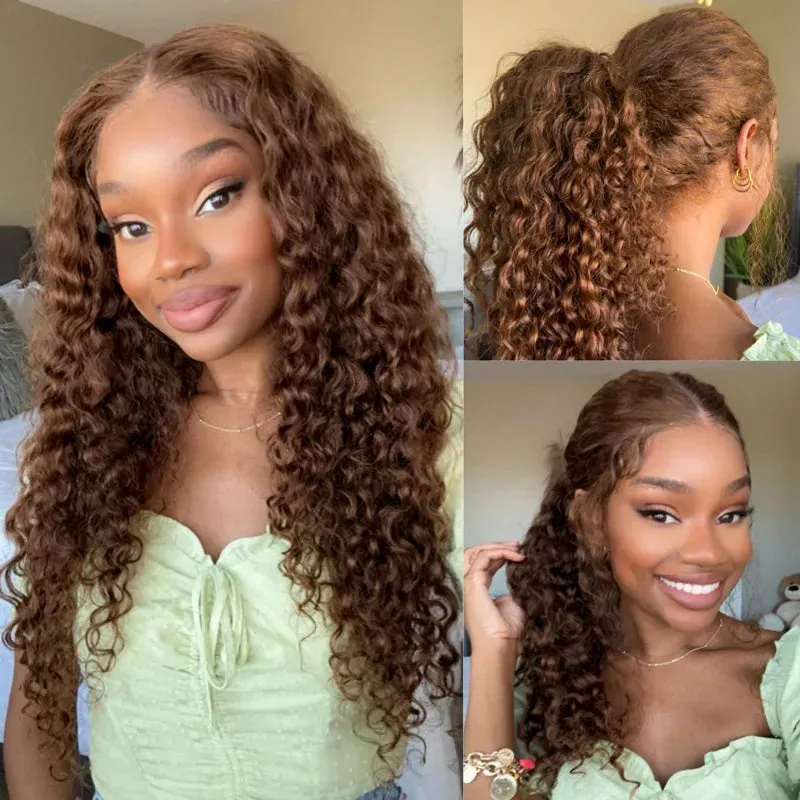 Chocolate Brown Upgrade Invisi-Strap Snug Fit 360 Skin Lace Wig Pre-Cut Lace  & Pre-Bleached Knots Cozy Glueless Wig Ashimary Human Hair