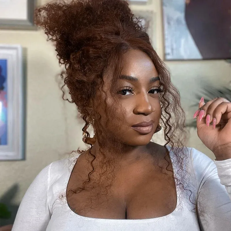 Chocolate Brown Upgrade Invisi-Strap Snug Fit 360 Skin Lace Wig Pre-Cut Lace  & Pre-Bleached Knots Cozy Glueless Wig Ashimary Human Hair