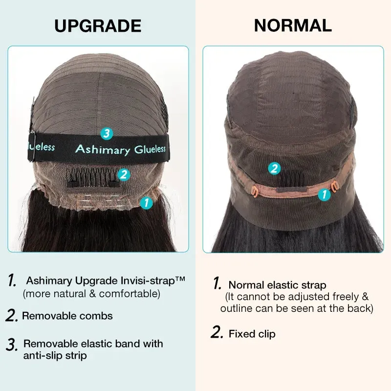 Chocolate Brown Upgrade Invisi-Strap Snug Fit 360 Skin Lace Wig Pre-Cut Lace  & Pre-Bleached Knots Cozy Glueless Wig Ashimary Human Hair
