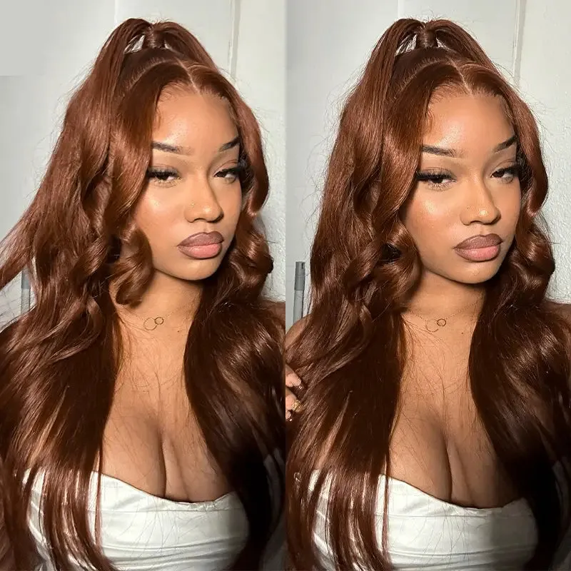 Chocolate Brown Upgrade Invisi-Strap Snug Fit 360 Skin Lace Wig Pre-Cut Lace  & Pre-Bleached Knots Cozy Glueless Wig Ashimary Human Hair