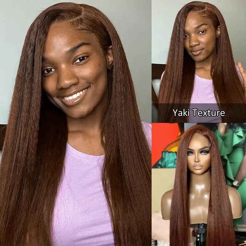 Chocolate Brown Upgrade Invisi-Strap Snug Fit 360 Skin Lace Wig Pre-Cut Lace  & Pre-Bleached Knots Cozy Glueless Wig Ashimary Human Hair