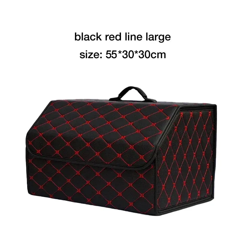 Christianartbag Car Trunk Organizer Box Large Capacity Auto Multiuse Tools Storage Bag Stowing Tidying Leather Folding For Emergency Storage Box, CABCT210224.